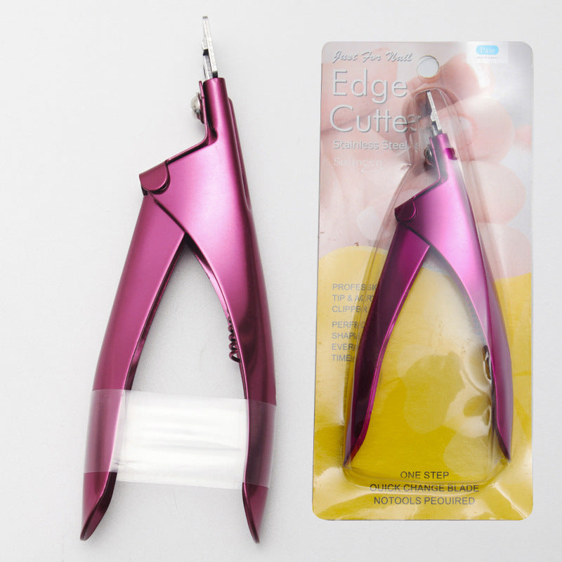 Spot nail art scissors U-shaped scissors phototherapy nail piece stainless steel false nail scissors wood file colorful scissors pliers