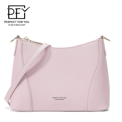 Wesson bag women's European and American fashion shoulder bag retro solid color crescent bag versatile messenger bag temperament French women's bag 