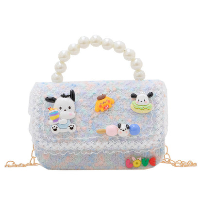 Trendy Chanel style all-match children's bag female fashion plaid small square bag simple baby girl accessories handbag wholesale