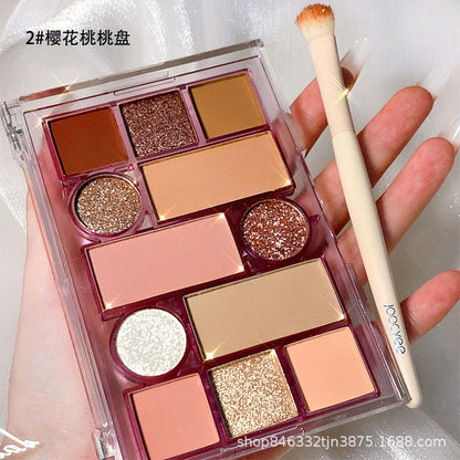 Misslara twelve-color eyeshadow matte pearlescent earth color student party beginner eyeshadow palette factory with pen