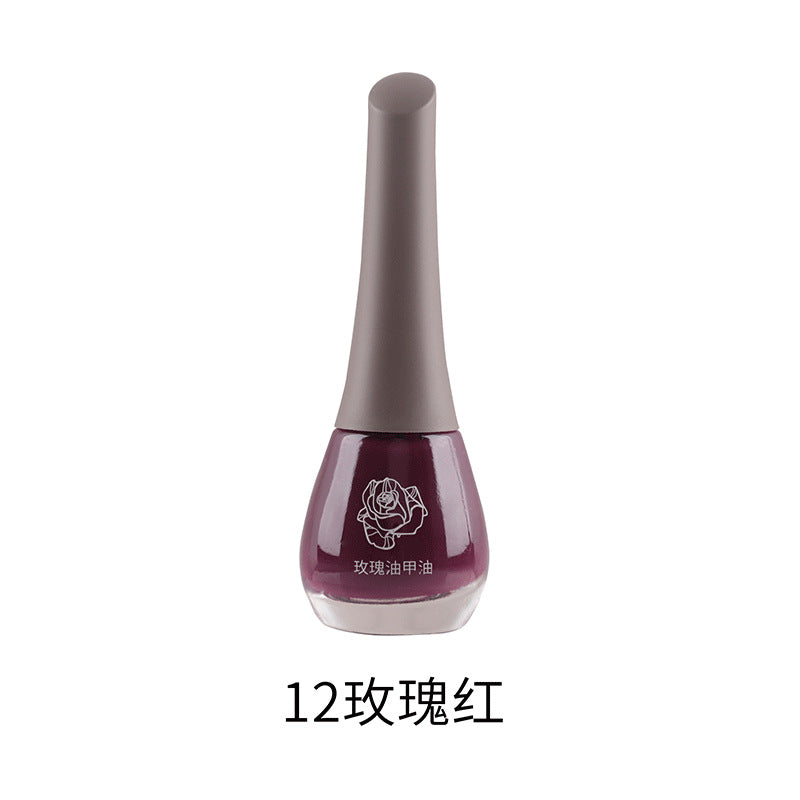 Beisijie's new rose oil nail polish water-based seven-day no-bake long-lasting non-peelable quick-drying whitening and shiny wholesale 