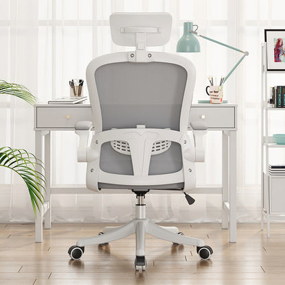 Office chair home with headrest computer chair mesh staff rotating conference chair mahjong chair lift swivel chair Xiaoyao