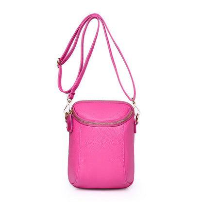 Small bag women's new single shoulder bag solid color litchi pattern crossbody mobile phone bag ladies bag fashion 2024 summer 