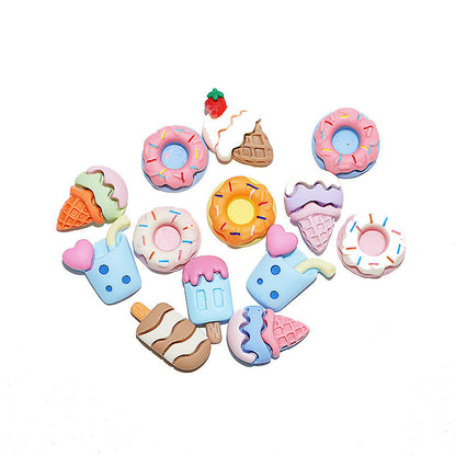 2024 new cross-border soft clay cartoon nail accessories resin mixed patch Japanese style hot sale