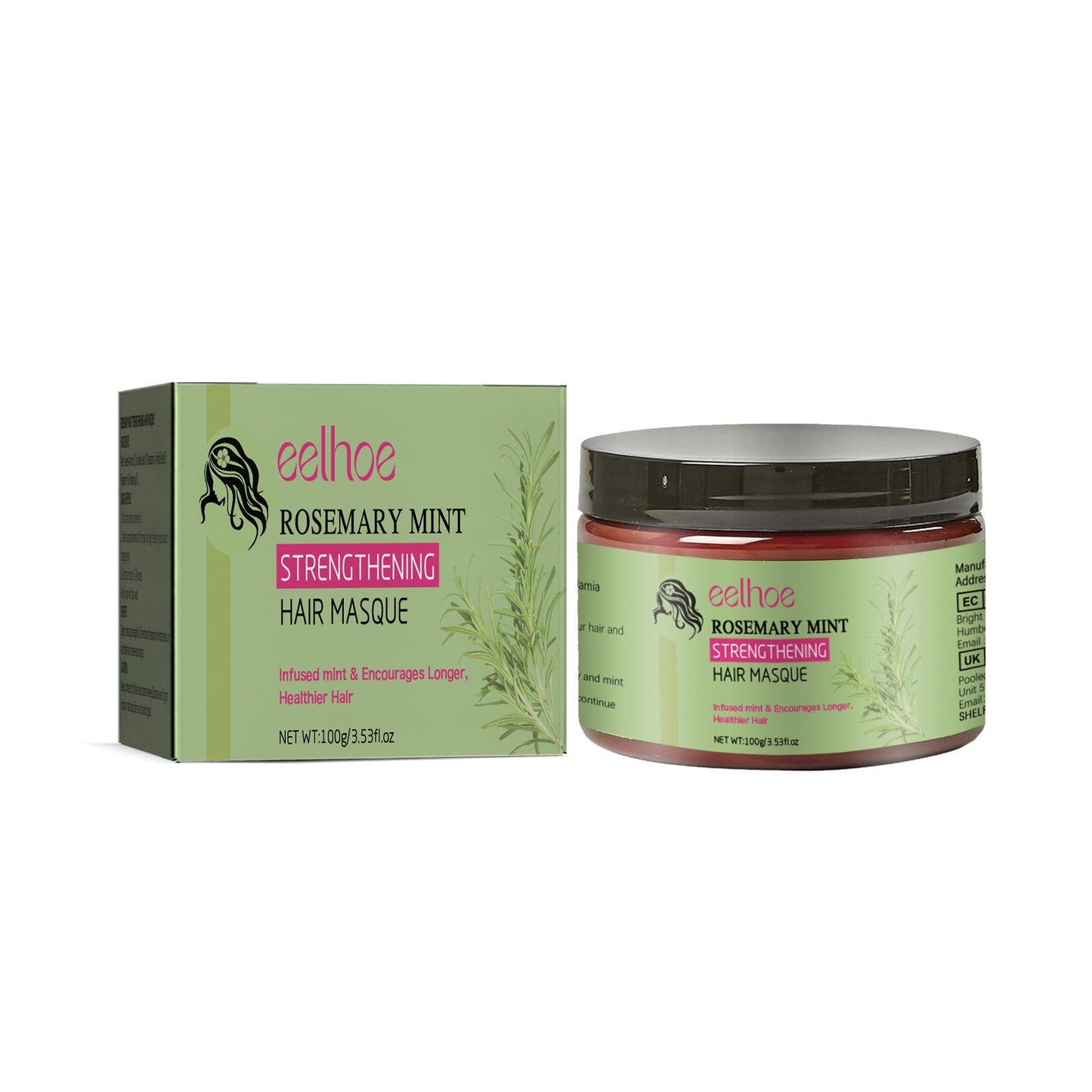 EELHOE Rosemary Hair Mask deeply nourishes and softens hair, repairs dry, frizzy and fluffy hair care 