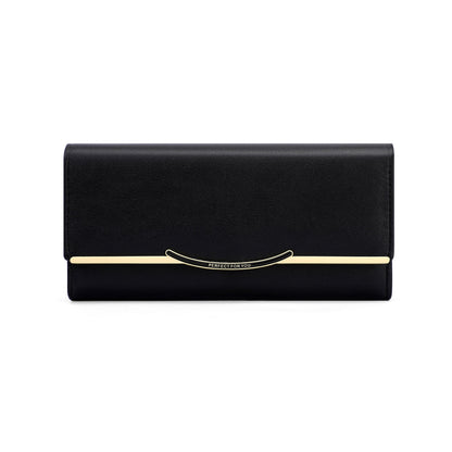 forever young bag women's wallet pu long fashion tri-fold clutch bag cross-border simple coin purse 