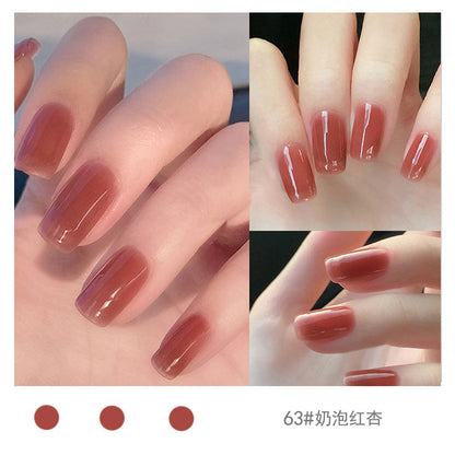 Water-based nail polish, no baking, tearable, transparent, peelable, quick-drying polish set, popular nail polish base oil 