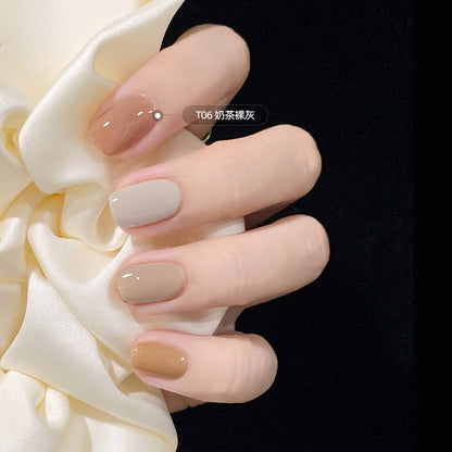 Water-based transparent nail polish matte nude color long-lasting tearable no-bake odorless nail polish glossy nail polish manufacturers wholesale 