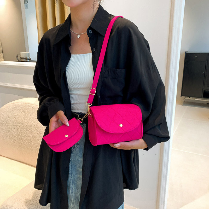 Retro fashion casual small square bag new style bag for women 2024 simple commuting versatile one-shoulder high-end underarm bag 