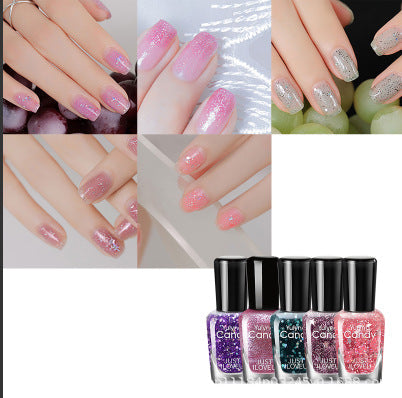 Yu Linna cross-border wholesale factory direct sales can not be peeled off a piece of toe nail polish set without baking