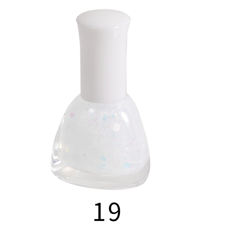 2022 new Beisijie seven-day water-based nail polish metal sequins net celebrity color-free baking nail polish wholesale 