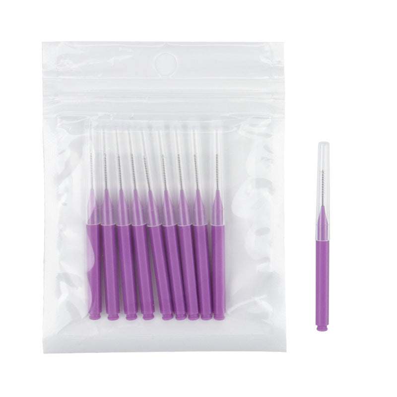 Wholesale eyelash beauty aids mini color eyebrow brush small portable opp bag