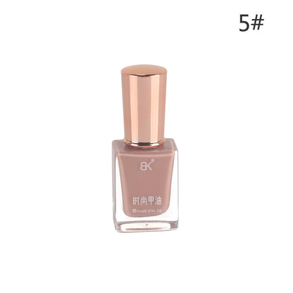 bk summer new style net red 36 colors fashion oily nail polish can not be peeled off without baking long-lasting not easy to fall off white wholesale