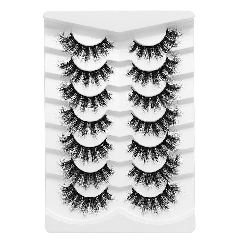 Dingsen false eyelashes factory cross-border stable supply 7 pairs of false eyelashes DSD series short fried hair