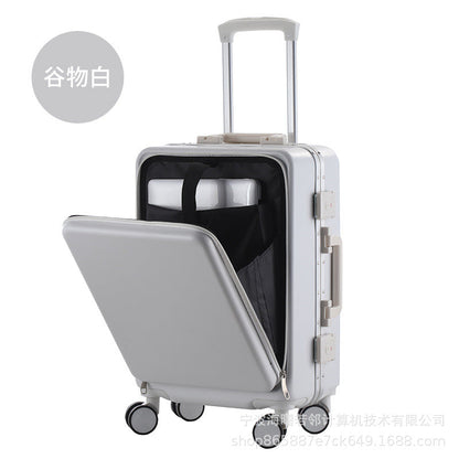 Student trolley suitcase female front opening universal wheel side opening 26 inch men and women boarding bag suitcase male 