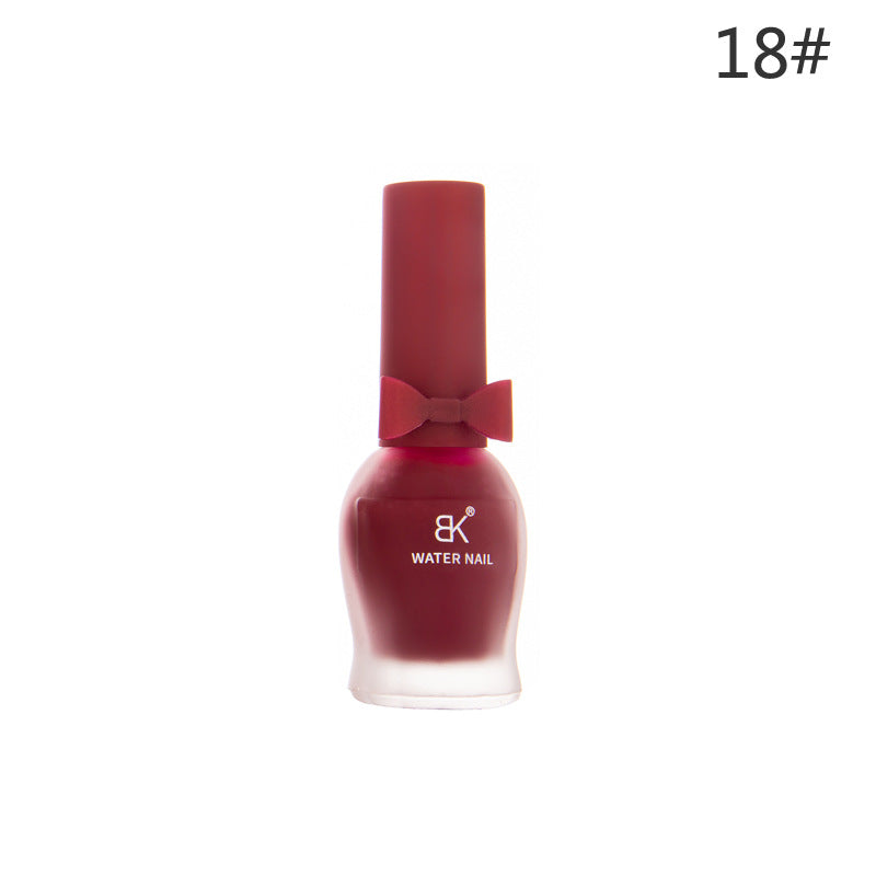 BK bow 30 colors matte matte whitening 7 days water-based nail polish no baking no odor can not be peeled wholesale