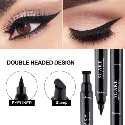 Suake Suanke double-headed stamp eyeliner lazy two-in-one wing stamp eyeliner liquid pen cross-border foreign trade