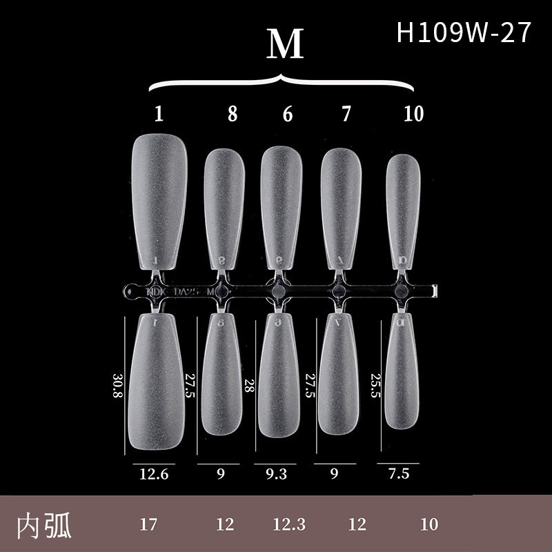 美甲甲片 磨砂免刻磨手工穿戴甲片折无痕空气软甲100片装全新升级