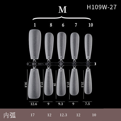 美甲甲片 磨砂免刻磨手工穿戴甲片折无痕空气软甲100片装全新升级