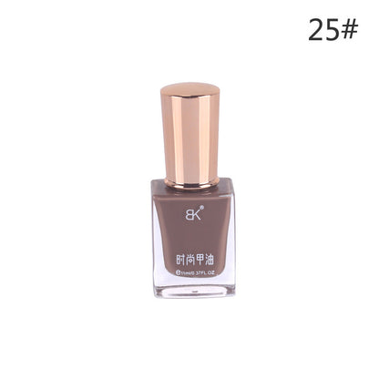 bk summer new style net red 36 colors fashion oily nail polish can not be peeled off without baking long-lasting not easy to fall off white wholesale