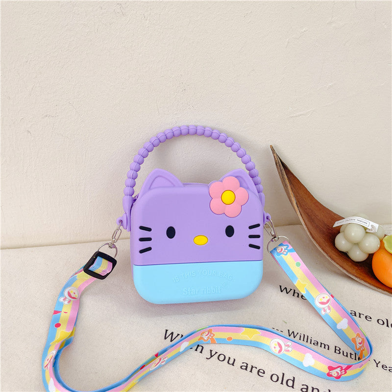 Children's Silicone Shoulder Bag New Style Girls Coin Purse Cartoon Cute Messenger Bag Accessories Children's Bag Wholesale