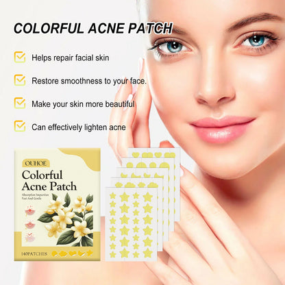 OUHOE yellow acne patch repairs facial skin, fades acne, blackheads, closed comedones, smooth skin, oil control, moisturizing 