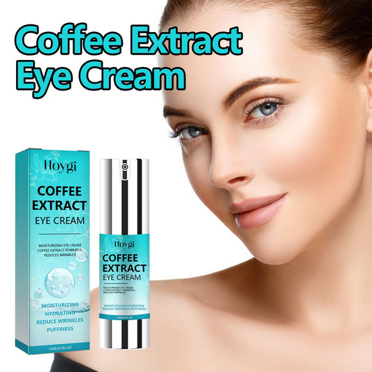 Hoygi Caffeine Eye Cream reduces eye wrinkles and fine lines, improves skin around eyes, tightens and moisturizes 