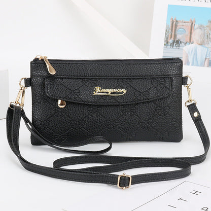 Genuine leather texture women's bag new style shoulder bag fashion messenger bag women's handbag Korean version mobile phone bag women's small square bag 