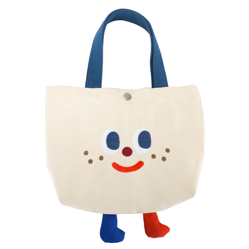 2024 early spring new children's canvas bag cartoon cute soft three-dimensional lunch bag Korean version girl handbag