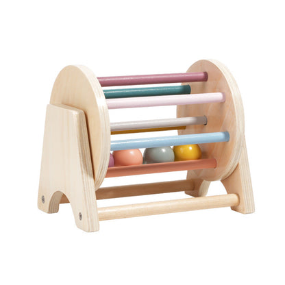 Cross-border Montessori kindergarten early childhood education baby logical thinking hand-eye coordination training desktop rolling drum educational toy