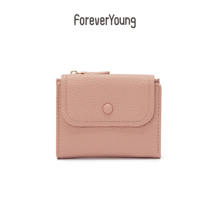 forever young wallet ladies short multifunctional coin purse Korean fashion card holder cross-border wholesale 