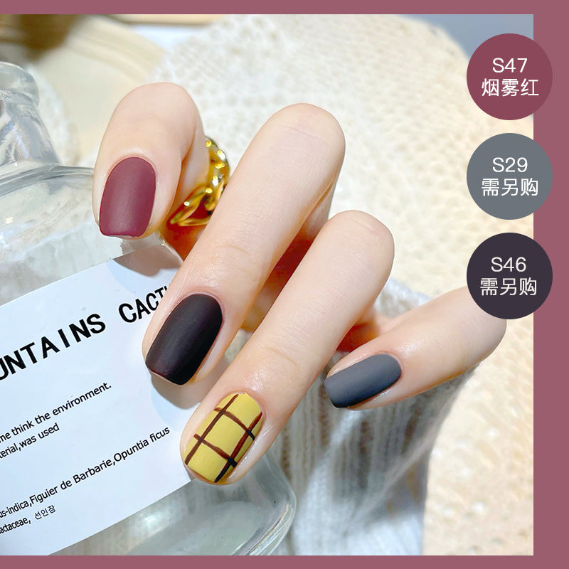 2023 new nail polish spring and summer color water-based matte nail polish cannot be peeled off and dried naturally, suitable for pregnant women