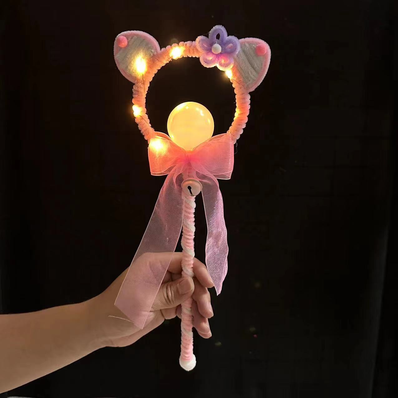 តwand twist wand handmade glitter glowing cartoon magic wand toy