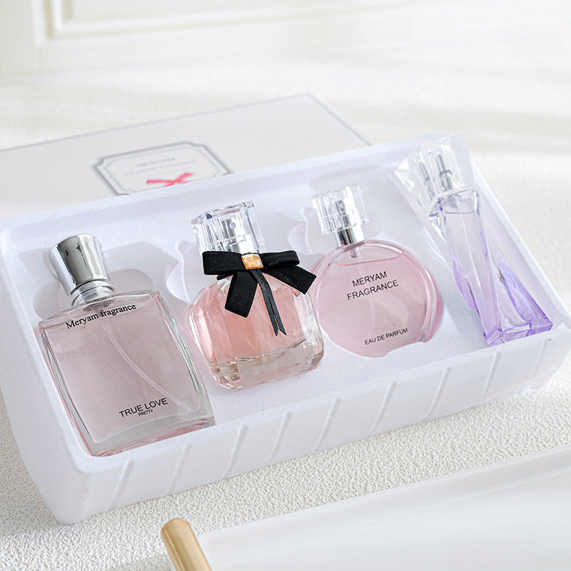 New classic women's four-piece perfume reverse Paris long-lasting fragrance elegant fresh floral and fruity fragrance perfume