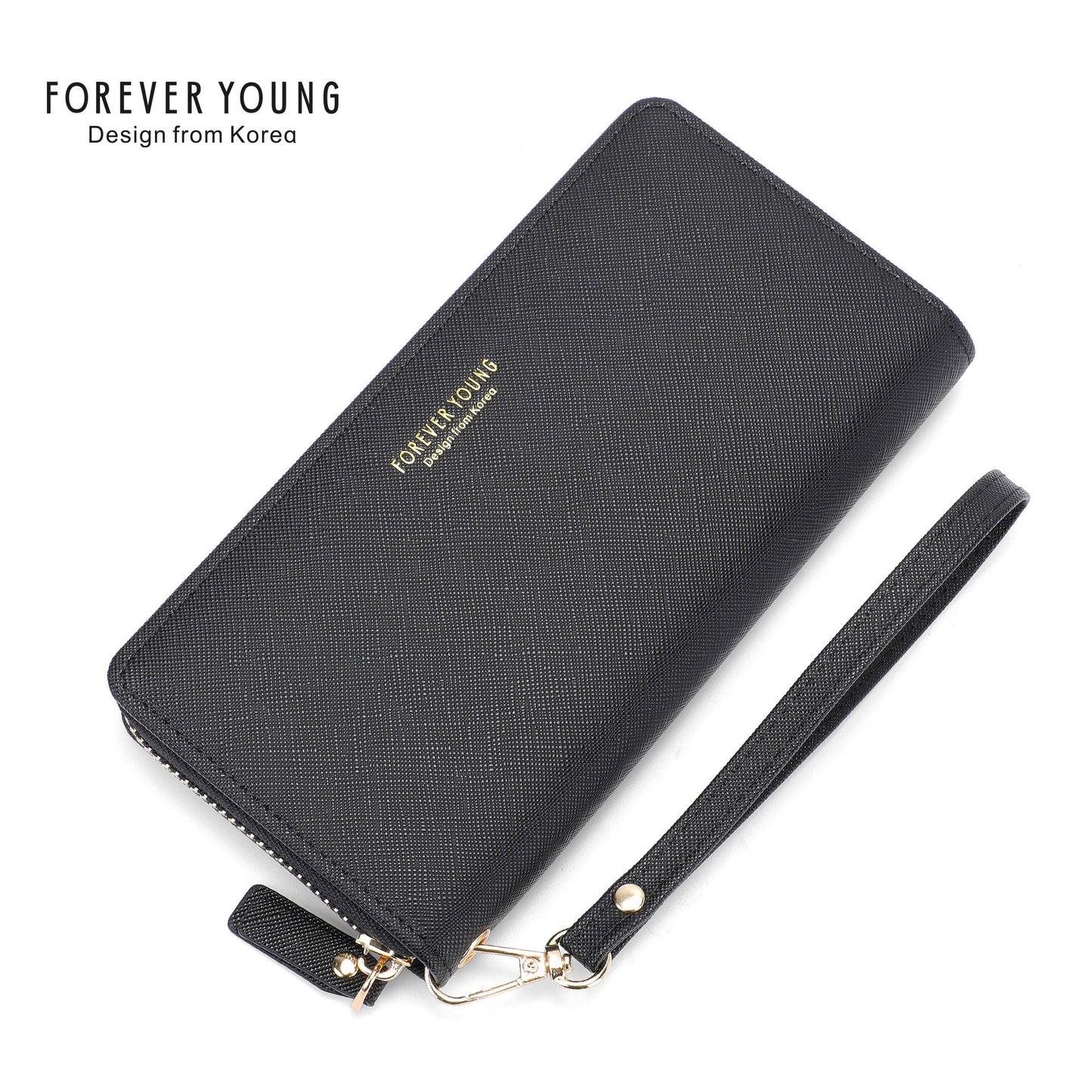 foreveryoung ladies wallet long zipper mobile phone bag fashion simple clutch bag pu coin purse wholesale 