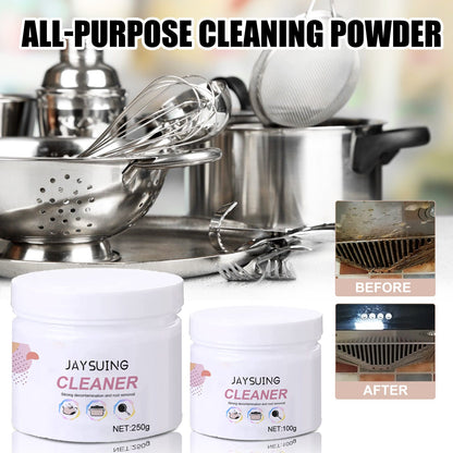 Jaysuing kitchen Foam Cleaning Powder ប្រដាប់ប្រើប្រាស់ក្នុងផ្ទះបាយច្រើនមុខ កំចាត់ច្រែះជួរ ក្រណាត់ បំបាត់ស្នាមប្រឡាក់ប្រេងធ្ងន់ និងសម្អាត 