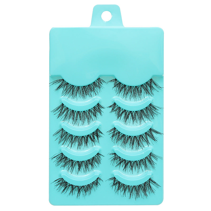 Dingsen cross-border supply false eyelashes factory 5 pairs of eyelashes natural style COS little devil eyelashes cartoon