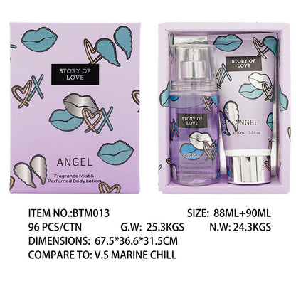 Cross-border cosmetics supply Vietnam Southeast Asia Thailand perfume women's set body lotion two-piece set long-lasting fragrance