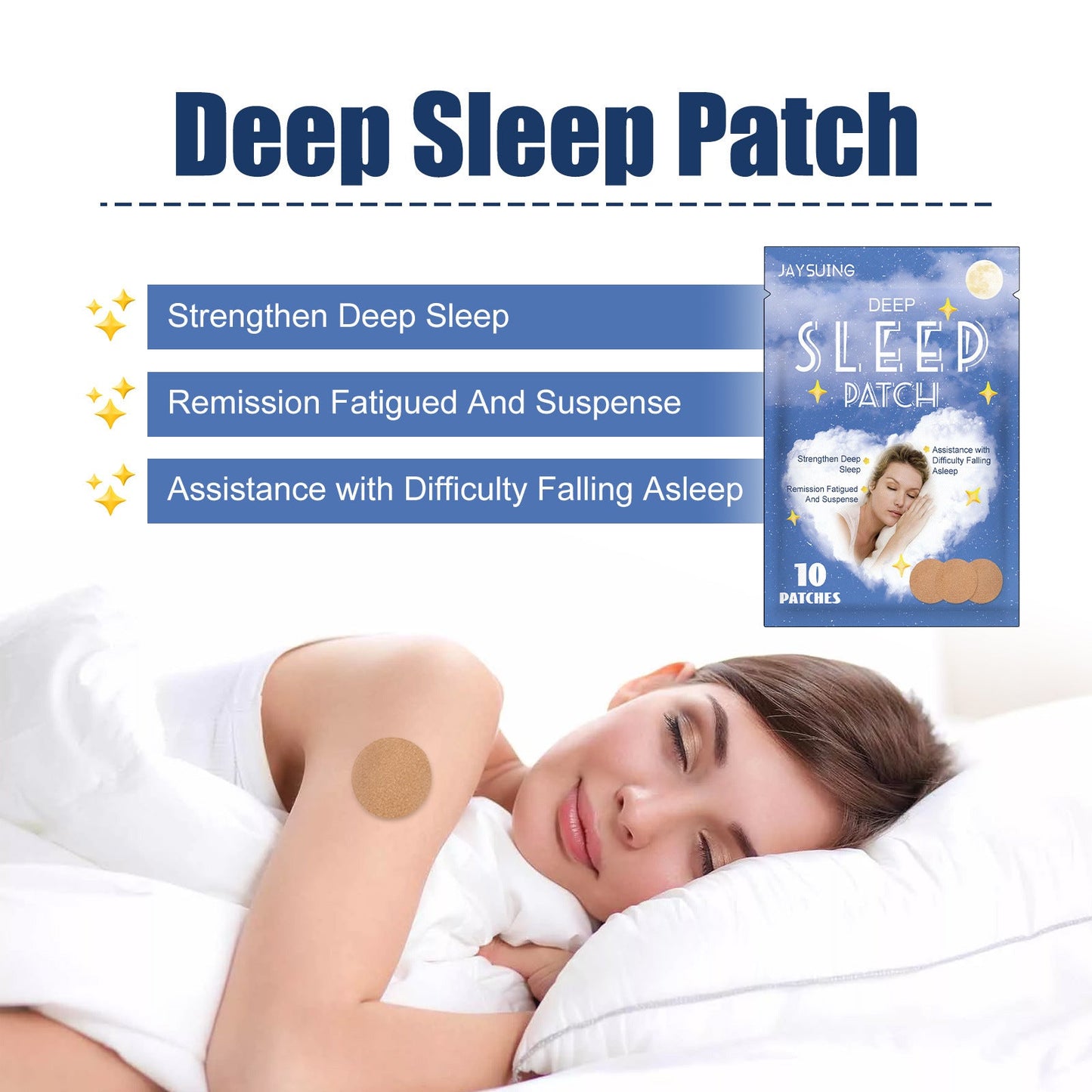 Jaysuing sleep patch relaxes the body and mind, relieves physical stress, and falls asleep peacefully to care for sleep aids 