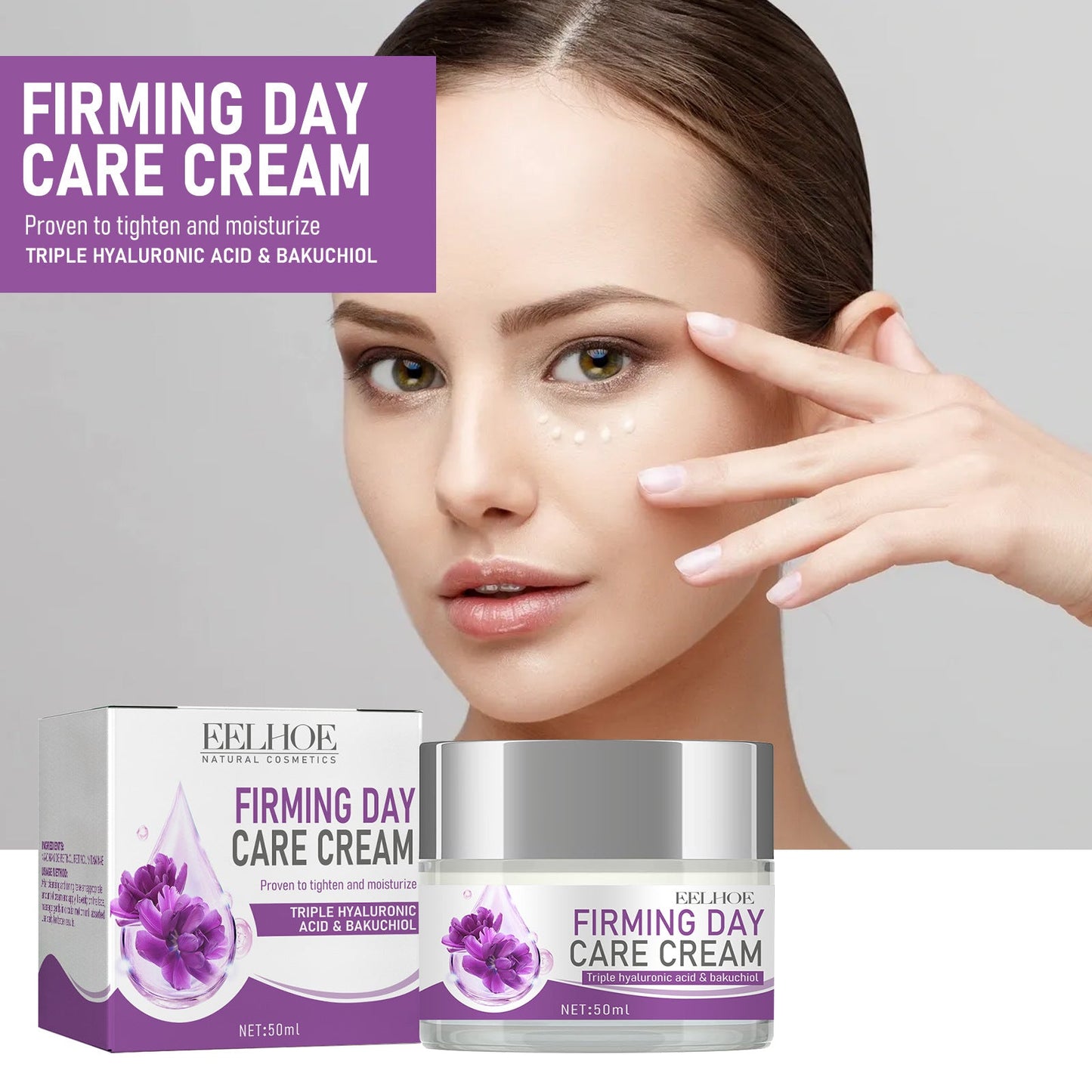 EELHOE Firming Skin Care Cream ធ្វើអោយស្បែកភ្លឺថ្លា ផ្តល់សំណើម កាត់បន្ថយស្នាមជ្រួញ បន្តឹងស្បែក ក្រែមផ្តល់សំណើម 