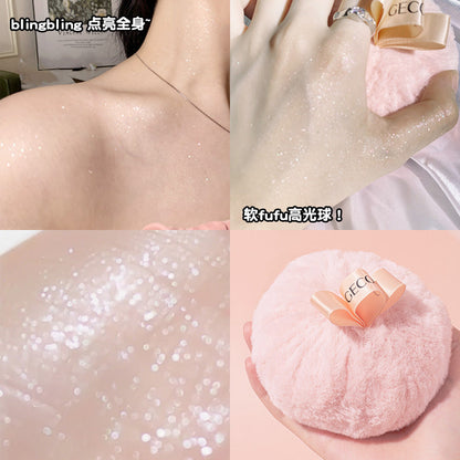 GECOMO Magic Meteor Highlight Powder Setting Ball Hot Sale with Glitter Body Collarbone Fine Glitter Highlight Ball