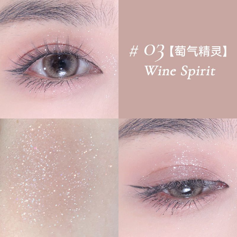 NOVO crushed diamond shimmer liquid one drop eye shadow brightens the single color eye shadow liquid pearlescent fine shimmer tear waterproof not easy to remove makeup