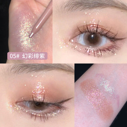 NOVO Star Eyes Smart Double-Head Eye Silkworm Pen Easy for Beginners to Color Pearlescent Fine Flash Highlight Shadow Waterproof Eyeshadow Pen