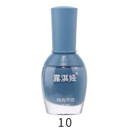 厂家货源贝诗婕大肚瓶时尚持久油性指甲油免烤秋冬季色14.5ml