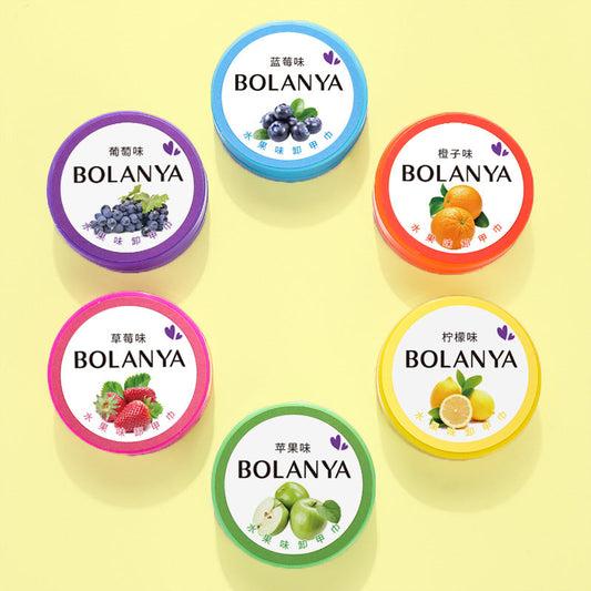 BOLANYA Oily nail polish remover towel Fruit flavor nail polish remover cotton nail polish remover cotton pads nail polish remover towel