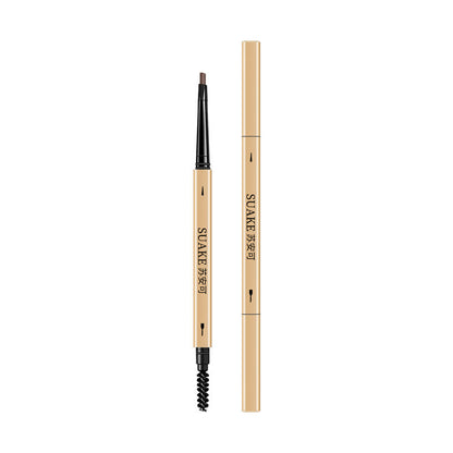 Internet celebrity small gold bar eyebrow pencil small gold chopstick eyebrow pencil triangular slim double-headed eyebrow pencil each eyebrow is distinct and not easy to smudge cross-border