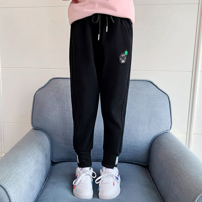 Girls sweatpants 2024 new spring and autumn big children's sports pants medium and large children's casual pants children's wear loose long pants