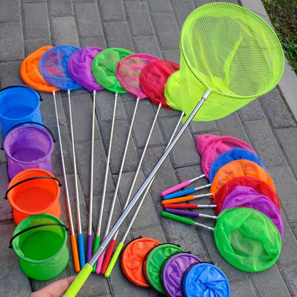 Manufacturers wholesale retractable fishing net children's fishing net bag butterfly net fishing insect net bag children's outdoor toys