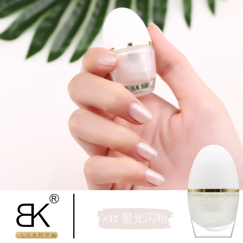 bk cute internet celebrity small easter egg 35 colors whitening 7 days water-based nail polish no baking long-lasting can not be peeled off wholesale 