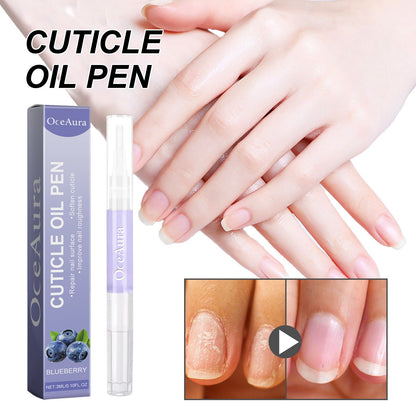 OceAura Blueberry Nail Care Oil Repairs Broken Nails on Hands and Toes, Thickens Soft Nails and Brightens Nail Care Oil 